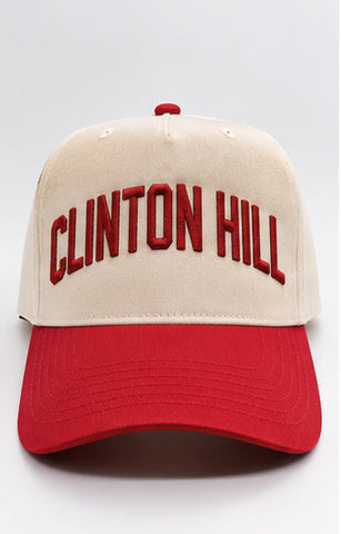 Natural and Red Clinton Hill Five Panel Hat