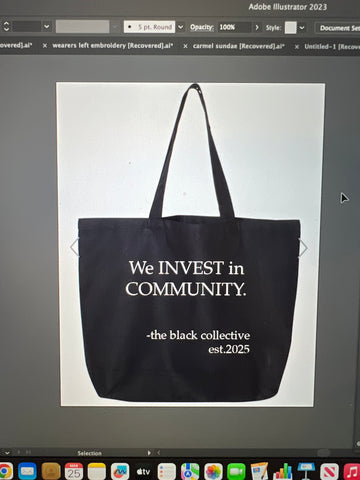 Black collective tote bags