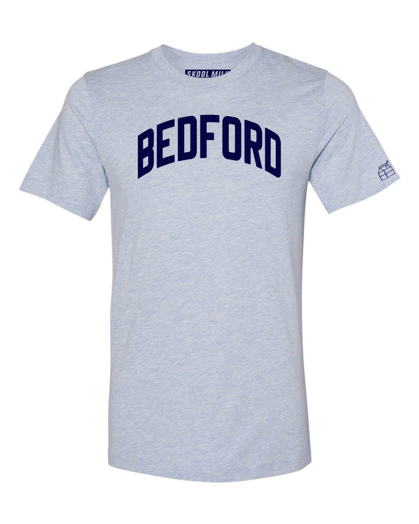Sky Blue Bedford Bronx T-Shirt with Blue Letters