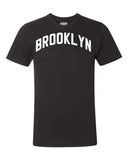 Black Brooklyn T-shirt with White Reflective Letters