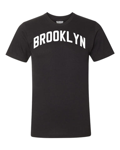 Black Brooklyn T-shirt with White Reflective Letters