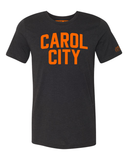 Black Carol City Miami T-shirt w/ Orange Reflective Letters