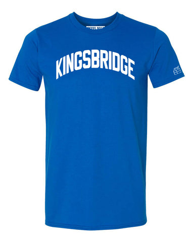 Blue Kingsbridge Heights T-shirt with White Reflective Letters