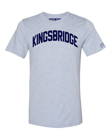 Sky Blue Kingsbridge Bronx T-Shirt with Blue Letters