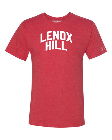 Red Lenox Hill T-shirt with White Reflective Letters