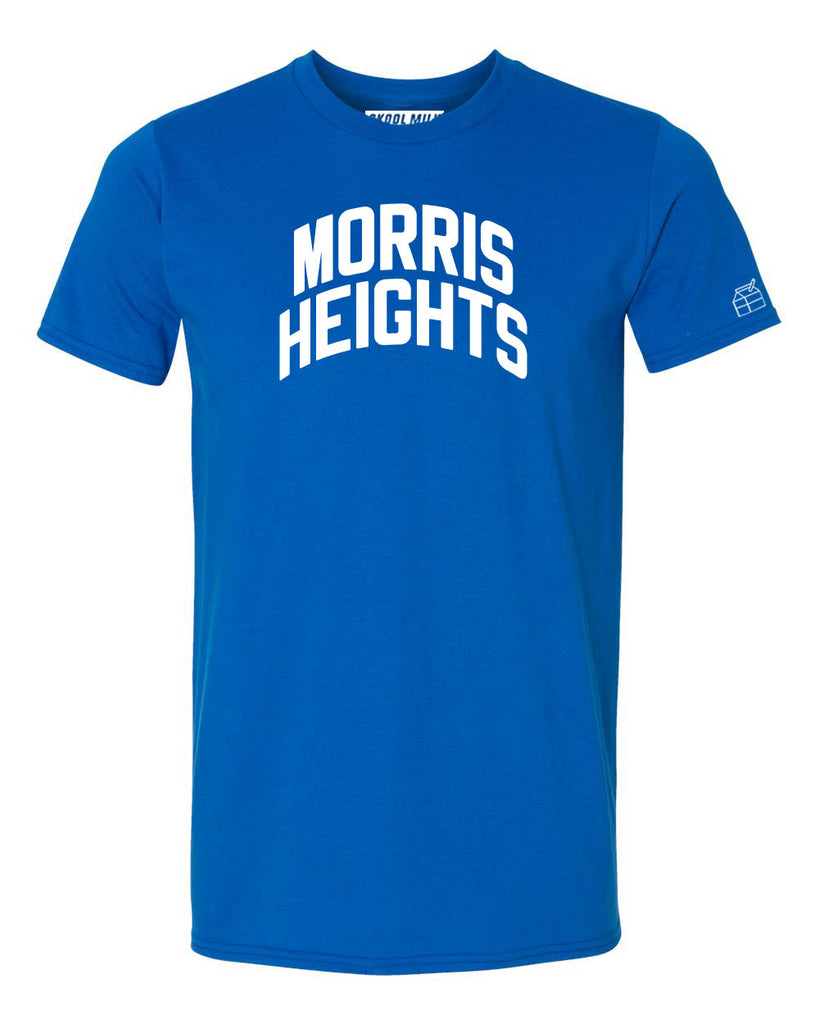 Blue Morris Heights Heights T-shirt with White Reflective Letters