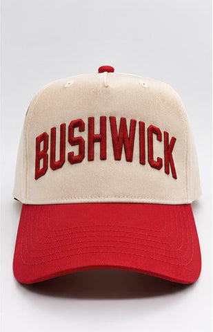 Natural and Red Bushwick Five Panel Hat