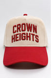 Natural and Red Crown Heights Five Panel Hat