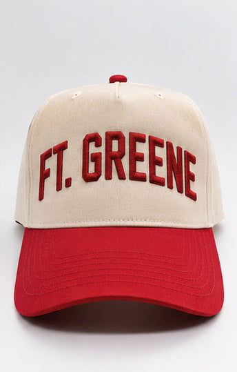 Natural and Red Ft. Greene Five Panel Hat