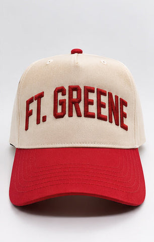 Natural and Red Ft. Greene Five Panel Hat