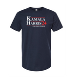 Harris For The People - Kamala Harris 2024 Navy Blue Campaign Tee