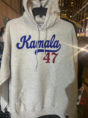 Kamala 47 Brooklyn Dodgers Inspired Grey Hoodie