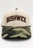 Natural and Camo Bushwick Five Panel Hat