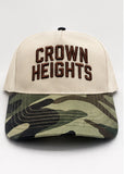 Natural and Camo Crown Heights Five Panel Hat