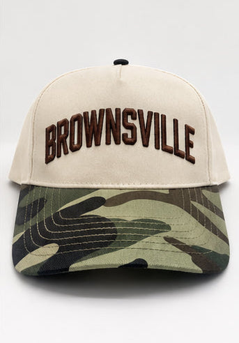 Natural and Camo Brownsville Five Panel Hat
