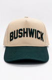 Natural and Green Bushwhick Five Panel Hat