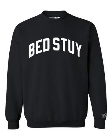 Black Bed Stuy Sweatshirt with White Reflective Letters
