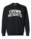 Black Crown Heights Sweatshirt with White Reflective Letters