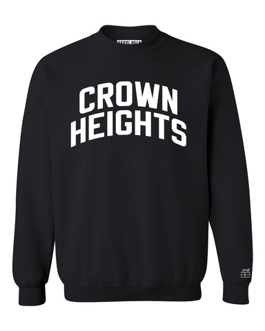 Black Crown Heights Sweatshirt with White Reflective Letters
