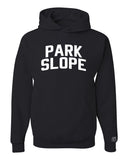Black Park Slope Hoodie with White Reflective Letters