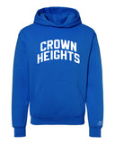 Blue Crown Heights Hoodie with White Reflective Letters