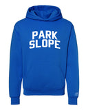 Blue Park Slope Hoodie with White Reflective Letters