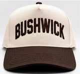 Natural and Brown Bushwick Five Panel Hat