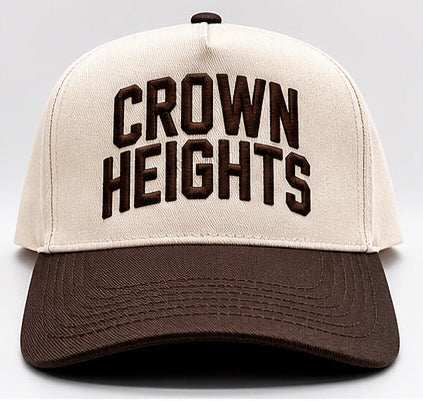 Natural and Brown Crown Heights Five Panel Hat