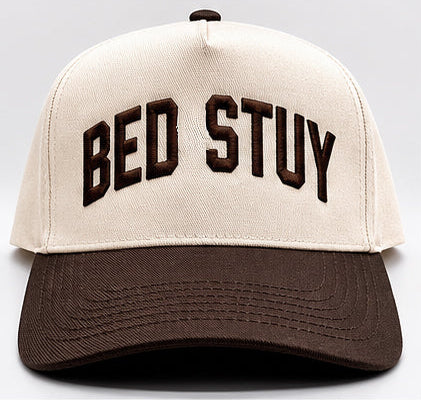 Natural and Brown Bed Stuy Five Panel Hat