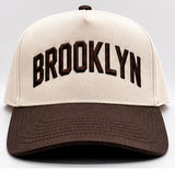 Natural and Brown Brooklyn Five Panel Hat