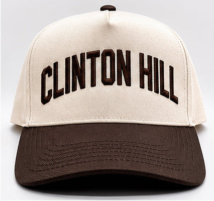 Natural and Brown Clinton Hill Five Panel Hat