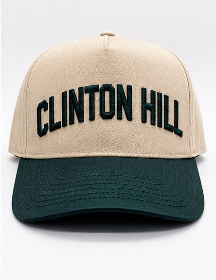 Natural and Green Clinton Hill Five Panel Hat