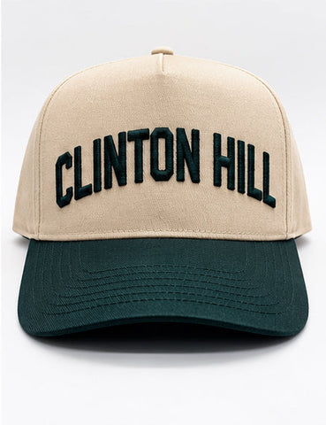 Natural and Green Clinton Hill Five Panel Hat