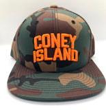 Camo and Orange Coney Island Hat