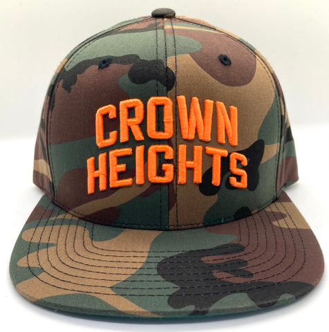 Camo and Orange Crown Heights Hat