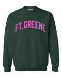 Green Ft. Greene Sweatshirt with Pink Letters
