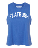 Heather Blue Flatbush Racerback with White Reflective Letters