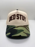 Natural and Camo Bed Stuy Five Panel Hat