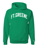Green Ft. Greene Brooklyn Hoodie w/ White Letters