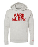 Oatmeal Park Slope Brooklyn Hoodie w/ Red Velvet Letters