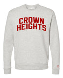 Oatmeal Crown Heights Brooklyn Sweatshirt w/ Red Velvet Letters