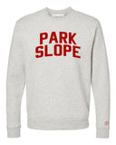 Oatmeal Park Slope Brooklyn Sweatshirt w/ Red Velvet Letters