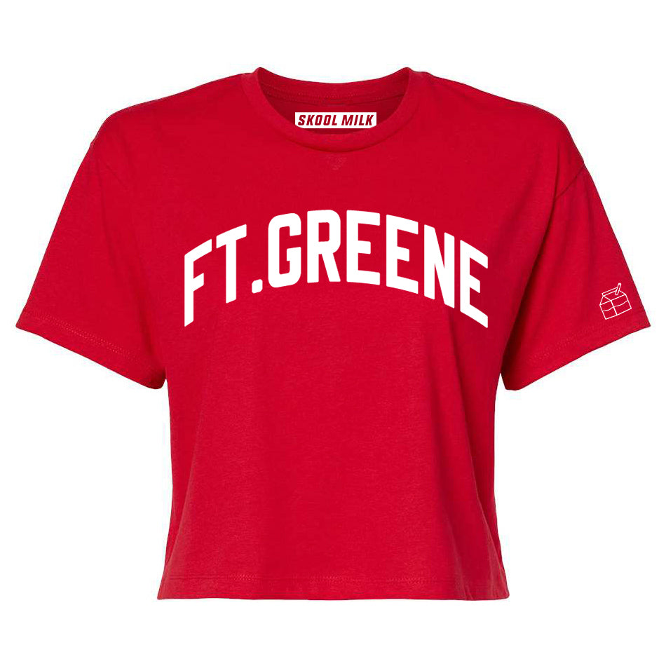 Red Ft. Greene Crop with White Reflective Letters