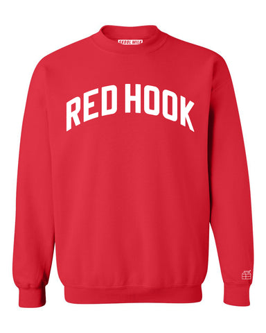 Red Red Hook Sweatshirt with White Letters