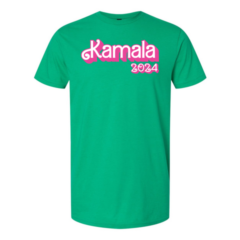 Pink and Green Barbie Kamala Harris 2024 Tee