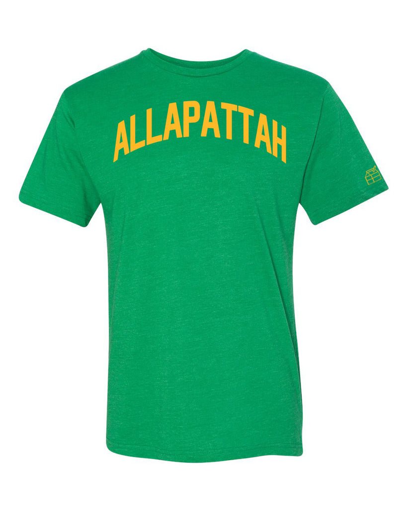 Green Allapattah Miami T-shirt w/ Yellow Reflective Letters