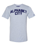Sky Blue Alphabet City  T-shirt with Blue Letters
