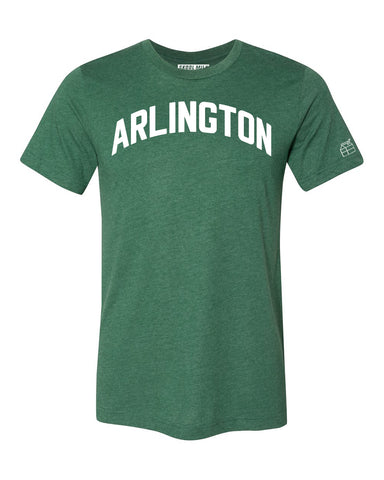 Green Arlington T-shirt with White Reflective Letters