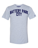 Sky Blue Battery Park City T-shirt with Blue Letters