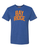 Blue Bay Ridge T-shirt with Knicks Orange Letters